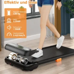 2 in 1 Laufband Unter dem Schreibtisch mit Uhrähnlicher Fernbedienung & LED-Anzeige