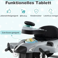 6 in 1 Lauflernhilfe mit Verstellbarer Höhe & Geschwindigkeit Klappbarer Lauflernwagen