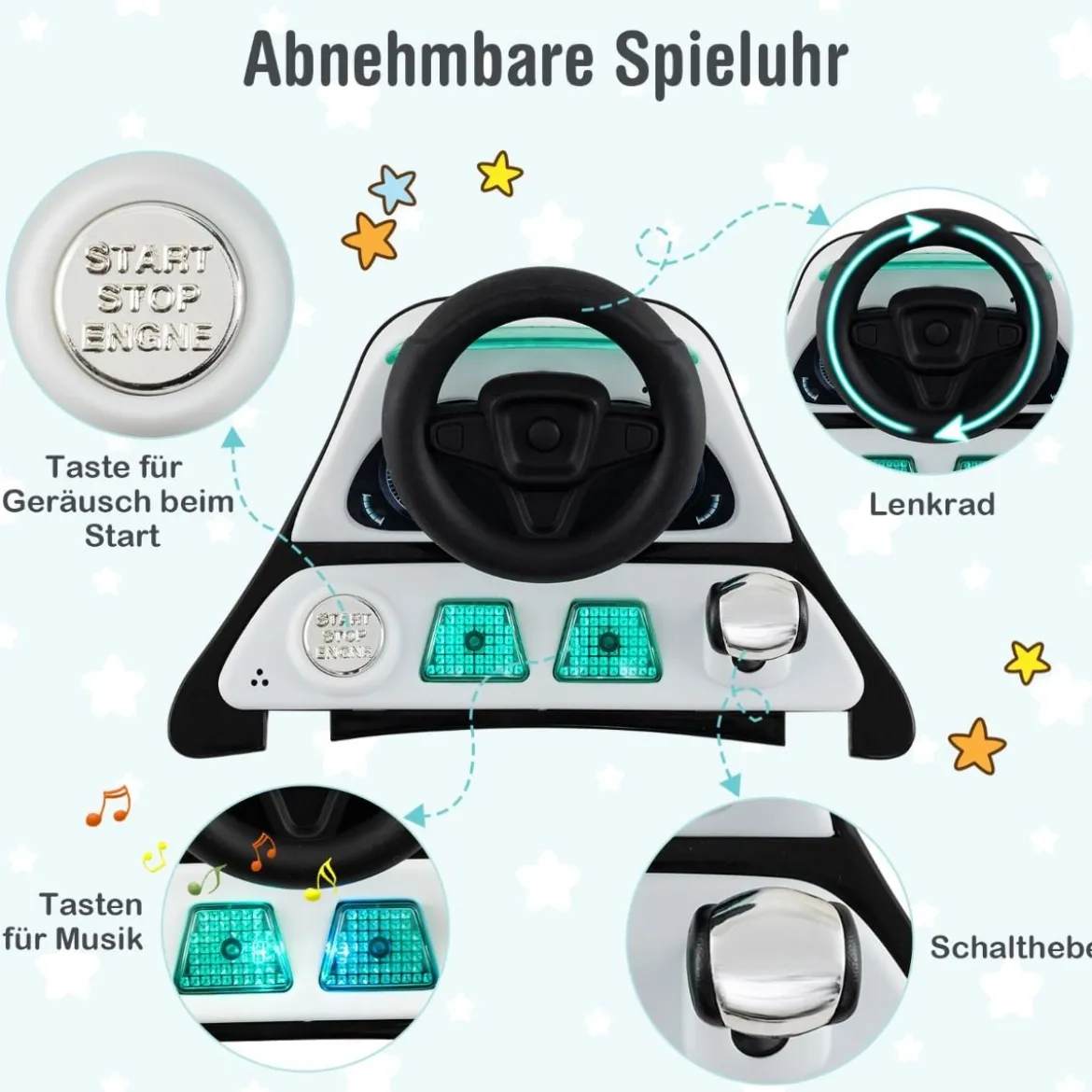 6 in 1 Lauflernhilfe mit Verstellbarer Höhe & Geschwindigkeit Klappbarer Lauflernwagen