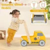 2-in-1 Lauflernwagen Holz Lauflernhilfe mit Multi-Aktivitätszentrum Baby Walker Laufwagen