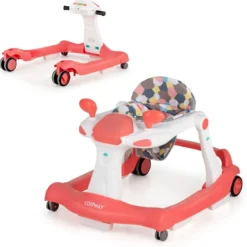 2 in 1 Lauflernwagen Klappbarer Lauflernwage Schwarz/Grün/Grau/Orange/Schwarz+ Weiß