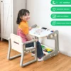 2 in1 Magnetische Maltafel&Zeichentisch mit Hocker Kinderschreibtisch Sitzgruppe