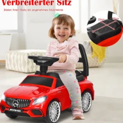 2 in 1 Mercedes Benz AMG Kinderauto und Schiebeauto Kinderauto Rutscher 68 x 31,5 x 42,5 cm Rot