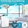 4 in 1 Mobiles Klimagerät mit Heizfunktion Tragbare Klimaanlage mit Fernbedienung 24H-Timer WIFI 12000BTU