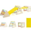 5-in-1 Montessori Kletterdreieck & -Würfel mit Rutschbrett aus Holz mit 60 Kg Tragkraft pro Teil