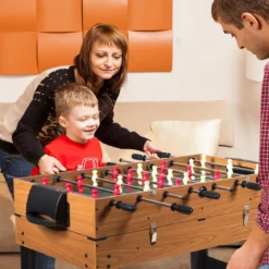 3 in 1 Multifunktionaler Spieltisch Tischkicker mit Tischfußball & Billard & Airhockey Kickertsich