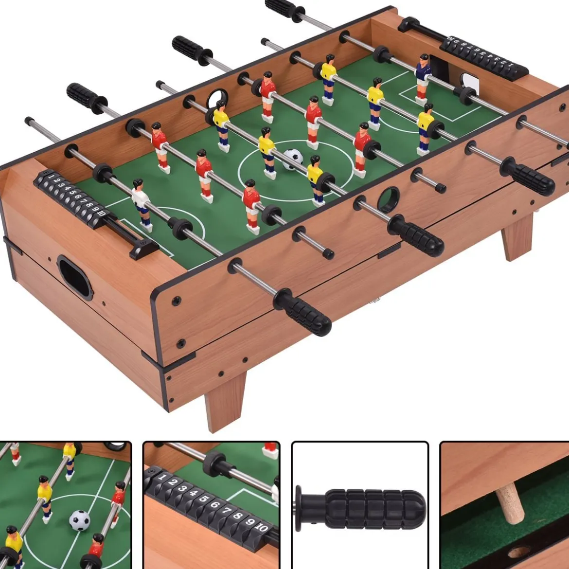 4 in 1 Multifunktionsspieltisch Multispieltisch Multigame Tischfußball Billard Tischtennis Hockey