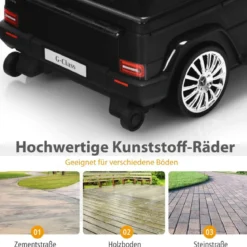 2 in 1 Rutschauto kinderkoffer Kinder Reisekoffer Kofferset 60 x 31 x 26 cm Schwarz