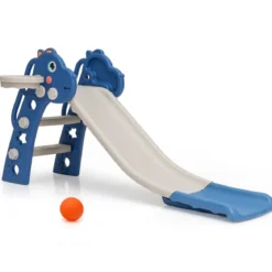 3 in 1 Rutsche für Kinder Set mit extra langer Rutsche 132 x 61 x 67 cm Blau