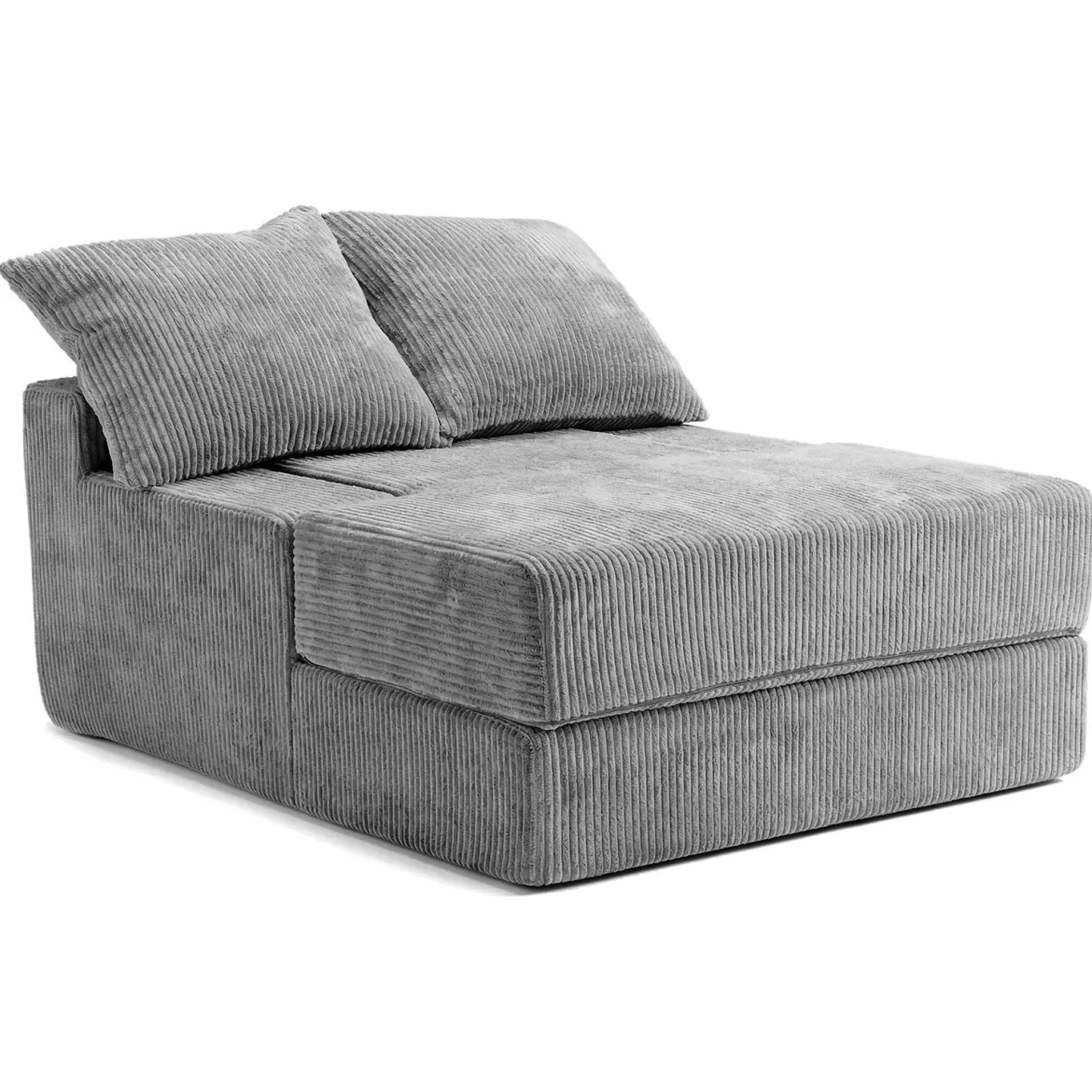 2 in 1 Schlafsofa Klappbares Bodensofa aus Korallenfleece mit Schlaffunktion Boneless Schlafcouch