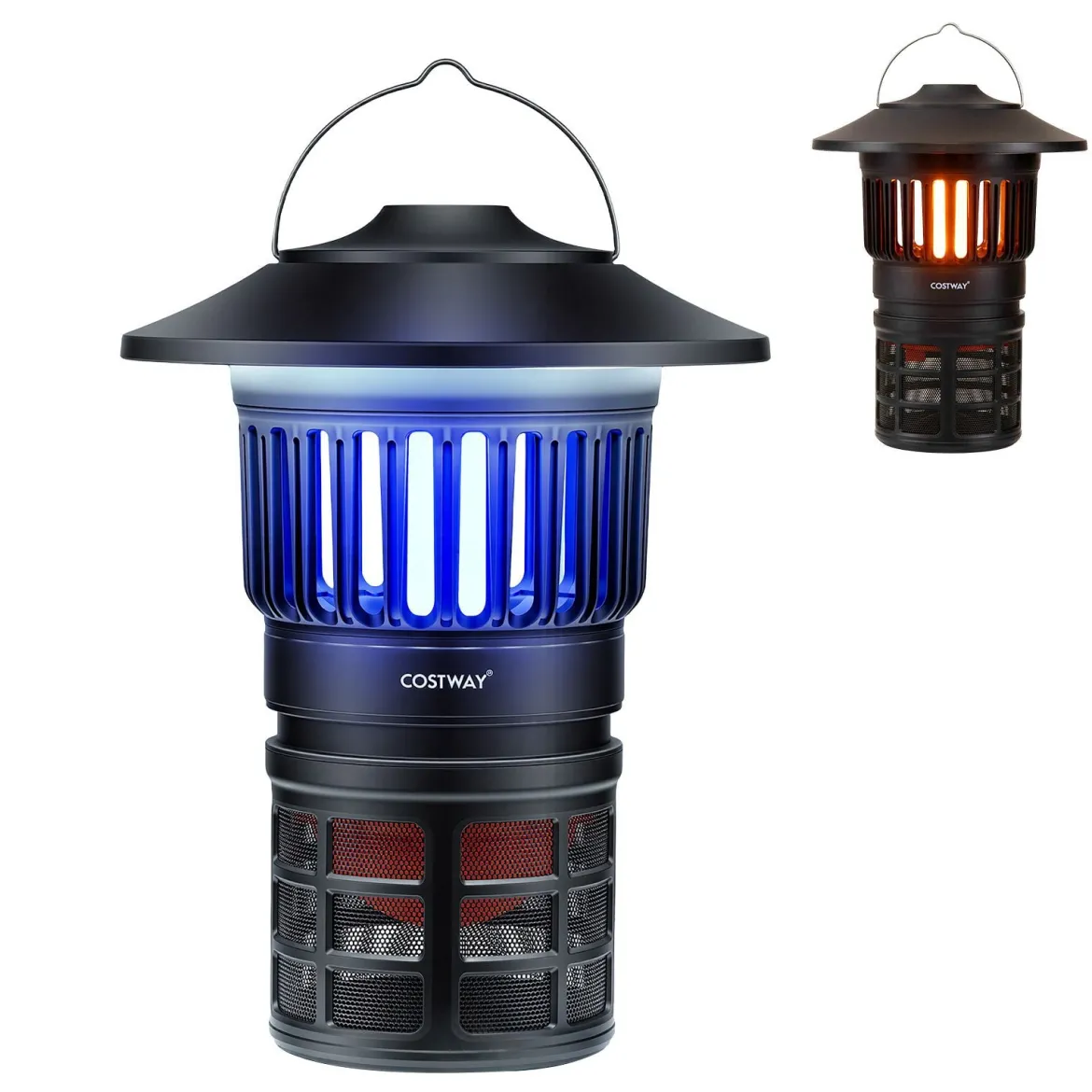 Insektenvernichter Elektrisch 2 in 1 Mückenlampe mit LED-Licht USB Wiederaufladbare Fliegenfalle