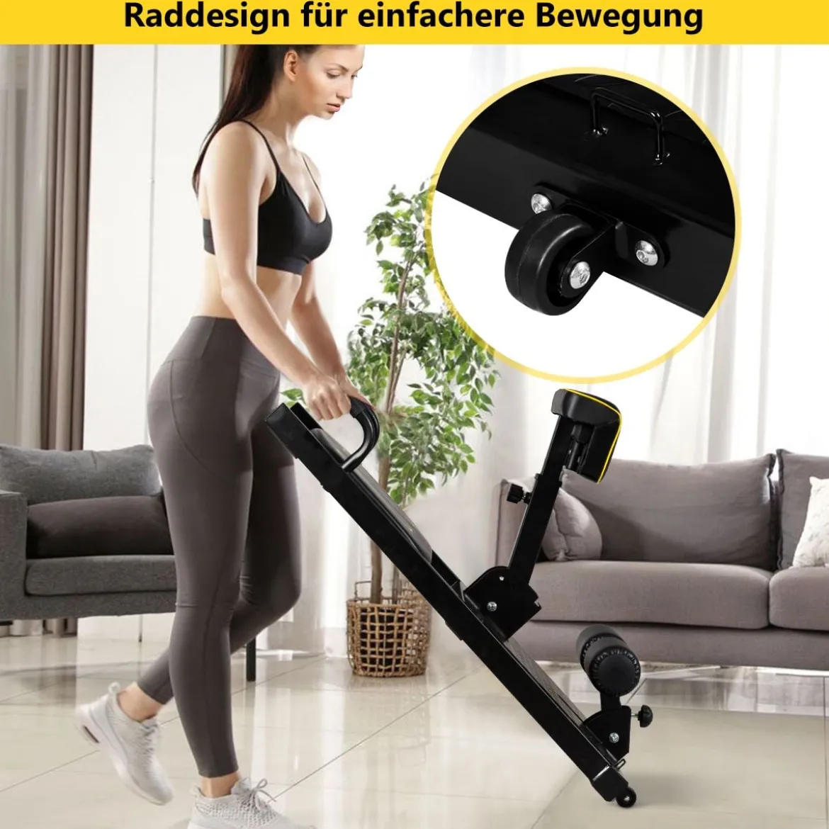 8 in 1 Sissy Squat Kniebeugentrainer Beintrainer Fitnessgerät Schwarz
