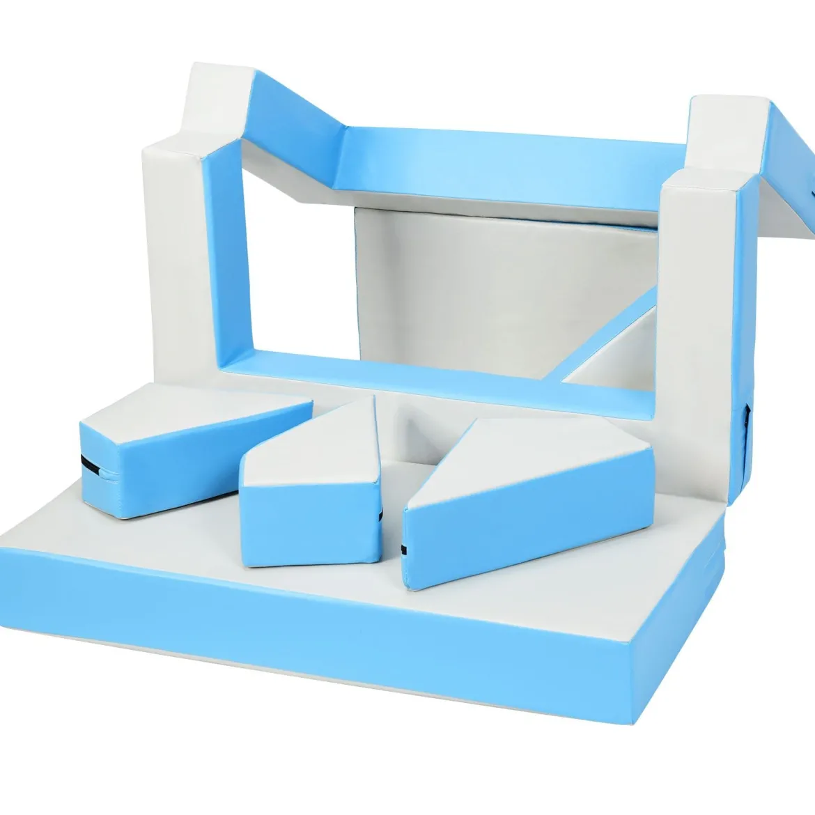 4 in 1 Spielsofa Vielseitiges Kindersofa Kinder Sitzgruppe Blau
