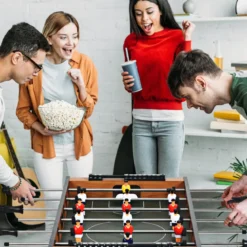 4 in 1 Spieltisch Billardtisch & Tischtennistisch & Air Hockeytisch & Tischkicker 81 x 43 x 30,5 cm