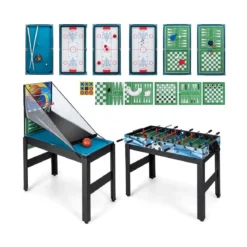 15 in 1 Spieltisch Set Tischspiel multifunktional mit Tischfußball Hockey Billard Tischtennis