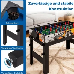 14 in 1 Spieltisch Set Tischspiel Multifunktional mit Tischfußball Hockey Billard Tischtennis usw. Blau