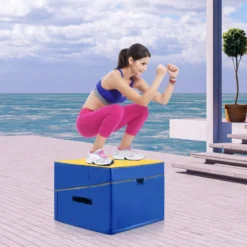 2 in 1 Turnmatte mit Tragegriff Schräge Gymnastikmatte Keilförmige Fitnessmatte