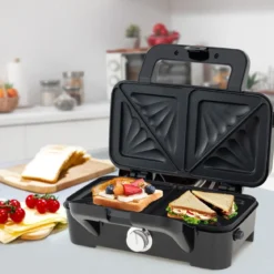 3-in-1 Waffeleisen & Panini-Presse & Sandwichtoaster Tragbarer Elektrischer Sandwichmaker