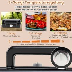 3-in-1 Waffeleisen & Panini-Presse & Sandwichtoaster Tragbarer Elektrischer Sandwichmaker