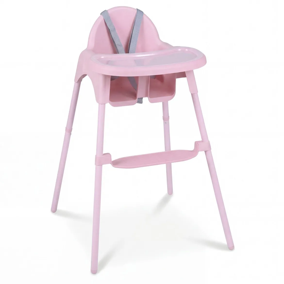 4-in-1 wandelbarer Hochstuhl für Babys Babyhochstuhl mit 2 Höhen Kinderstuhl Rosa