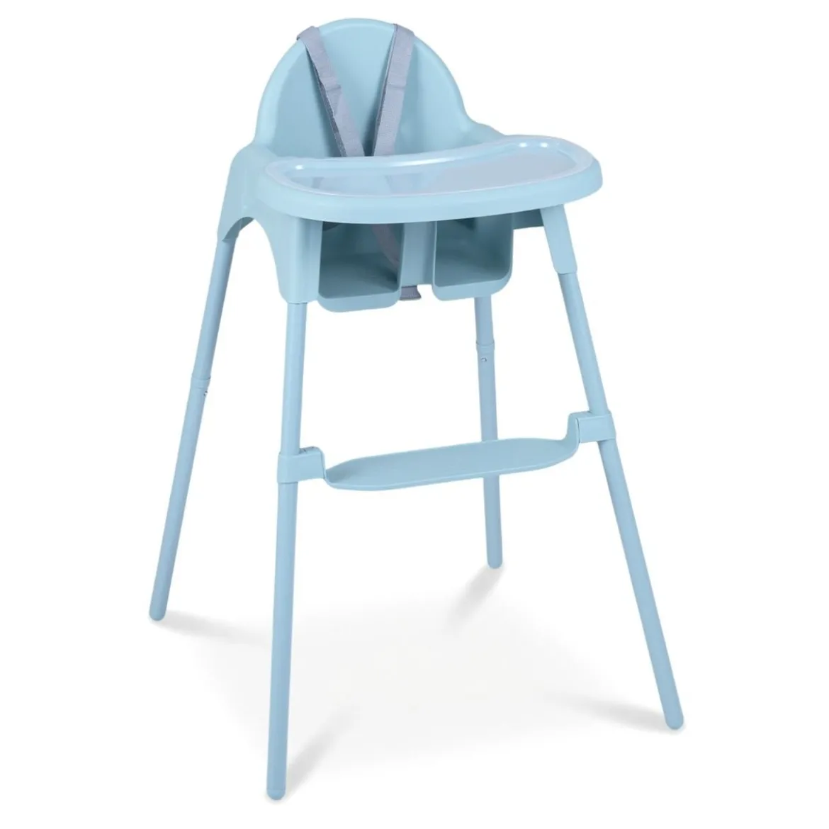 4-in-1 wandelbarer Hochstuhl für Babys Babyhochstuhl mit 2 Höhen Kinderstuhl Blau