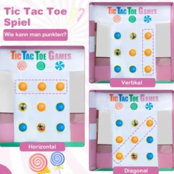 9-in-1-Wasserpark im Süßigkeiten-Thema mit Rutsche & Wasserpistole & Tic-Tac-Toe-Spiel