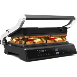 3-in-1 1800W Panini-Pressgrill mit antihaftbeschichteten Platten Elektrogrill