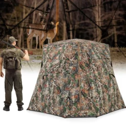 Jagdzelt für 2–3 Personen 360° durchsichtiges Tarnzelt für die Hirsch- und Wildschweinjagd