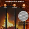 Kaminschirm mit Schiebetüren Freistehender Kaminfunkenschutz mit Dreiecksstützrahmen 96 x 79 cm