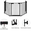 Kaminschutzgitter Metall 5 in 1 Absperrgitter Schutzgitter 58 x 74 cm Schwarz