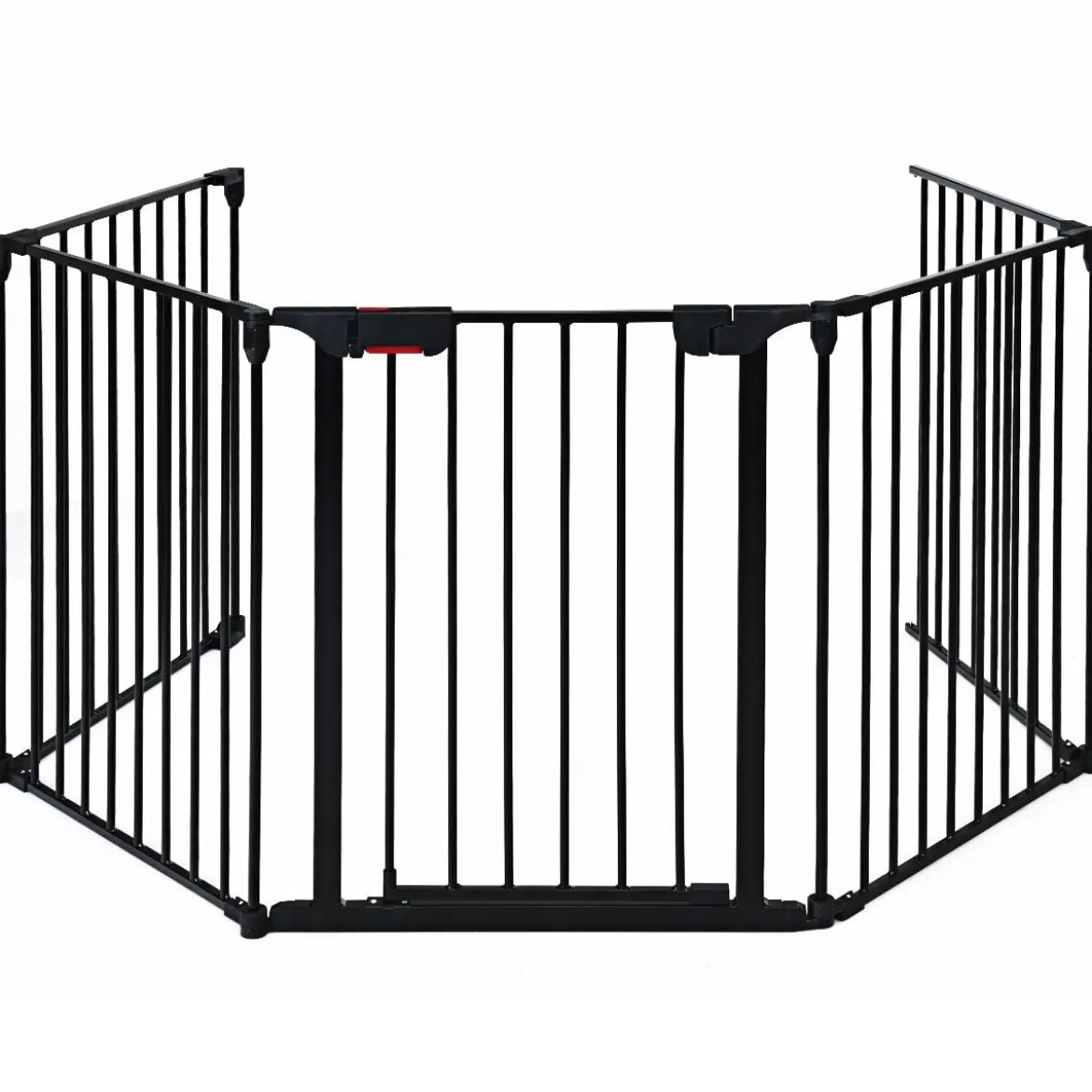 Kaminschutzgitter Metall 5 in 1 Absperrgitter Schutzgitter 58 x 74 cm Schwarz