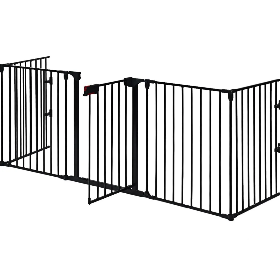 Kaminschutzgitter Metall 5 in 1 Absperrgitter Schutzgitter 58 x 74 cm Schwarz