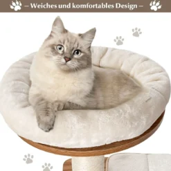 Katzenbaum Katzen Aktivitätsbaum Katzenkratzbaum Kletterbaum 68 x 48 x 142 cm Beige