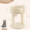 Katzenbaum Katzenkratzbaum mit Weicher Sitzfläche Sisalturm für Katzen Beige