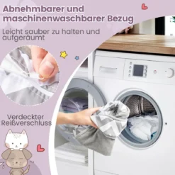 Katzenbett mit Weichem Gepolstertem Kissen & Waschbarem Bezug Hundesofa Katzensofa Grau