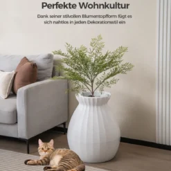Katzentoilette intelligente Geruchsentfernung & Sterilisation Blumentopf-Stil Türvorhang 63L Katzenklo für Katzen