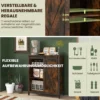 Küchenschrank im Farmhaus-Stil Rustikales Sideboard mit Schiebetür & Verstellbaren Regalen