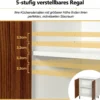 Küchen-Sideboard Buffetschrank aus Holz mit 2 Türen 72 x 40 x 80,5 cm Weiß + Walnuss
