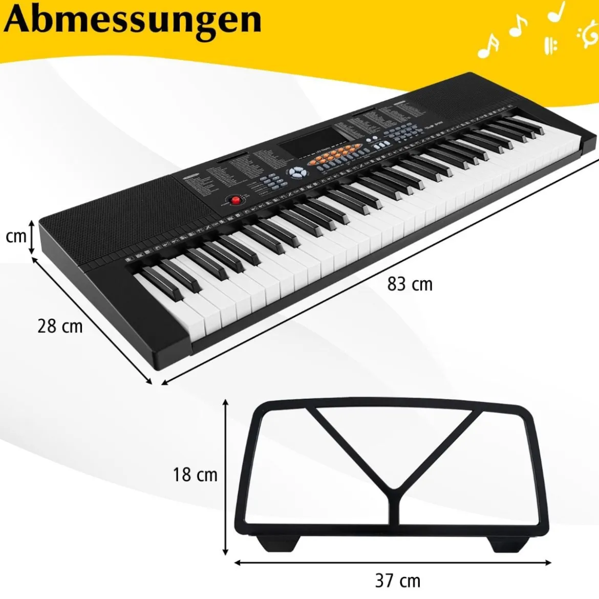 Keyboard Piano für Anfänger mit 61 Tasten Digitalpiano mit 300 Tönen