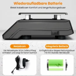 40 kg Digitale Ladenwaage Preisrechnende Lebensmittelwaage aus Edelstahl mit Beidseitigem LCD-Display