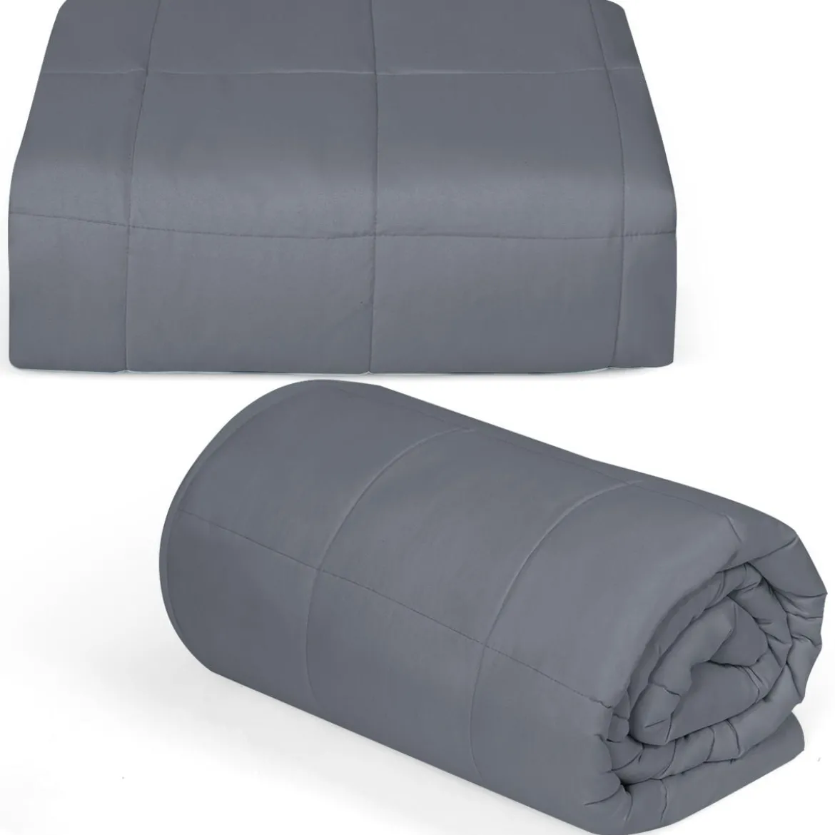 9,1 kg Gewichtete Decke Kuschelige Decke mit Premium-Glasperlen 203 x 152 cm Grau