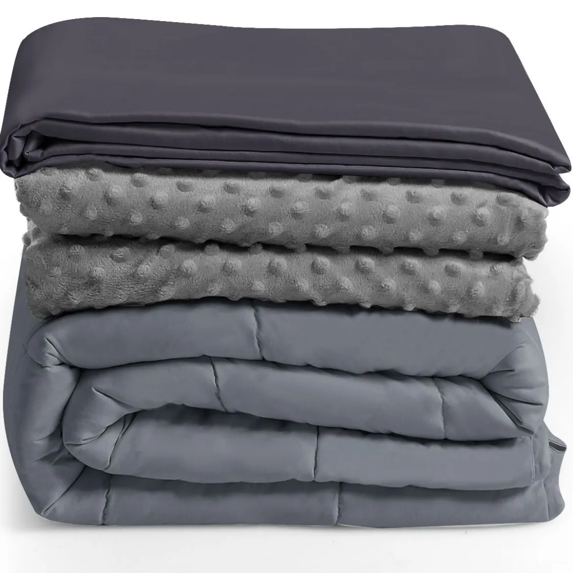 9,1 kg Gewichtete Decke Kuschelige Decke mit Premium-Glasperlen 203 x 152 cm Grau
