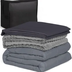 6,82 kg Gewichtsdecke Bequeme Gravity Decke mit Glasperlen 183 x 122 cm Grau