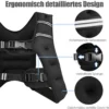 15KG Gewichtsweste Trainingsweste mit Reflexstreifen und verstellbarem Riemen Fitnessweste