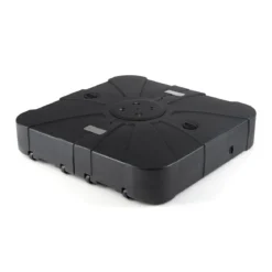 130 kg Sonnenschirmständer mit Rollen HDPE 84cm quadratisch füllbar für Garten Terrasse Poolbereich Schwarz