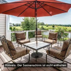 23 kg Sonnenschirmständer mit Rollen & Griffen Schirmständer für Schirmstangen von 38/48 mm Ø52 cm Marktschirmständer