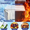 Kühlbox 41 L Thermobox ohne Strom bis 5-7 Tage Kühlung Isolierbox aus Kunststoff mit 4 Getränkehaltern