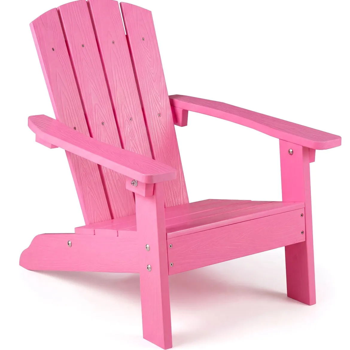 Kinder Adirondack Stuhl aus HIPS Gartenstuhl mit Ergonomischer Rückenlehne Rosa