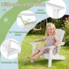 Kinder Adirondack Stuhl aus HIPS Gartenstuhl mit Ergonomischer Rückenlehne Weiß