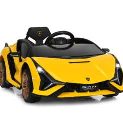 Kinderauto Batteriebetriebenes 12V Elektrofahrzeug Kinderfahrzeug 108 x 64 x 41 cm Gelb